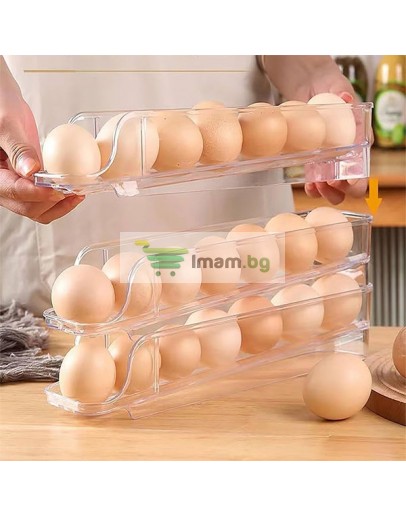 Прозрачна стойка за 21 броя яйца